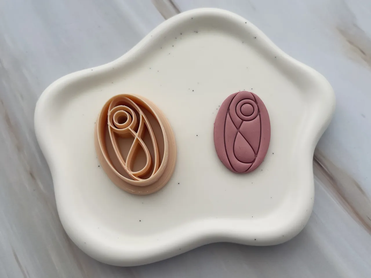 Abstract Polymer Clay Earrings Cutter view 2