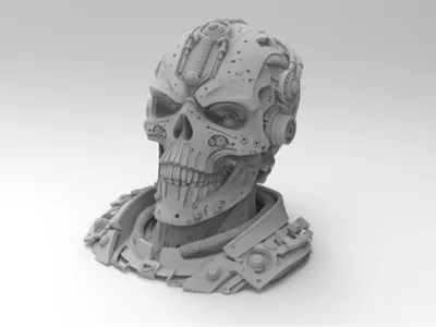 Cyber Skull – AI-Generated