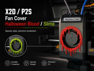 X2D / P2S Fan Cover - Halloween Blood / Slime