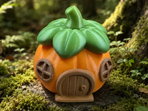 Adorno temático: Charming Pumpkin Cottage — referencia de MakerWorld