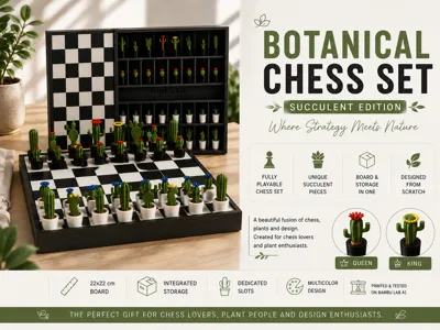 Botanical Chess Set – Succulent Edition