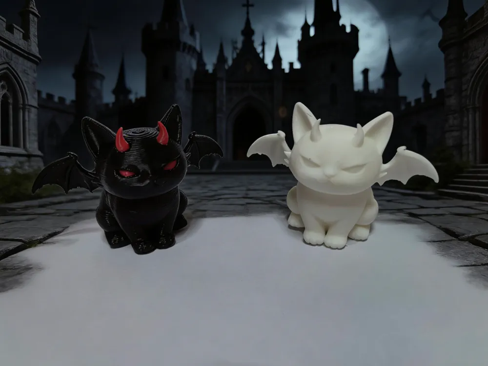 Demon Cat - Free 3D Print Model - MakerWorld