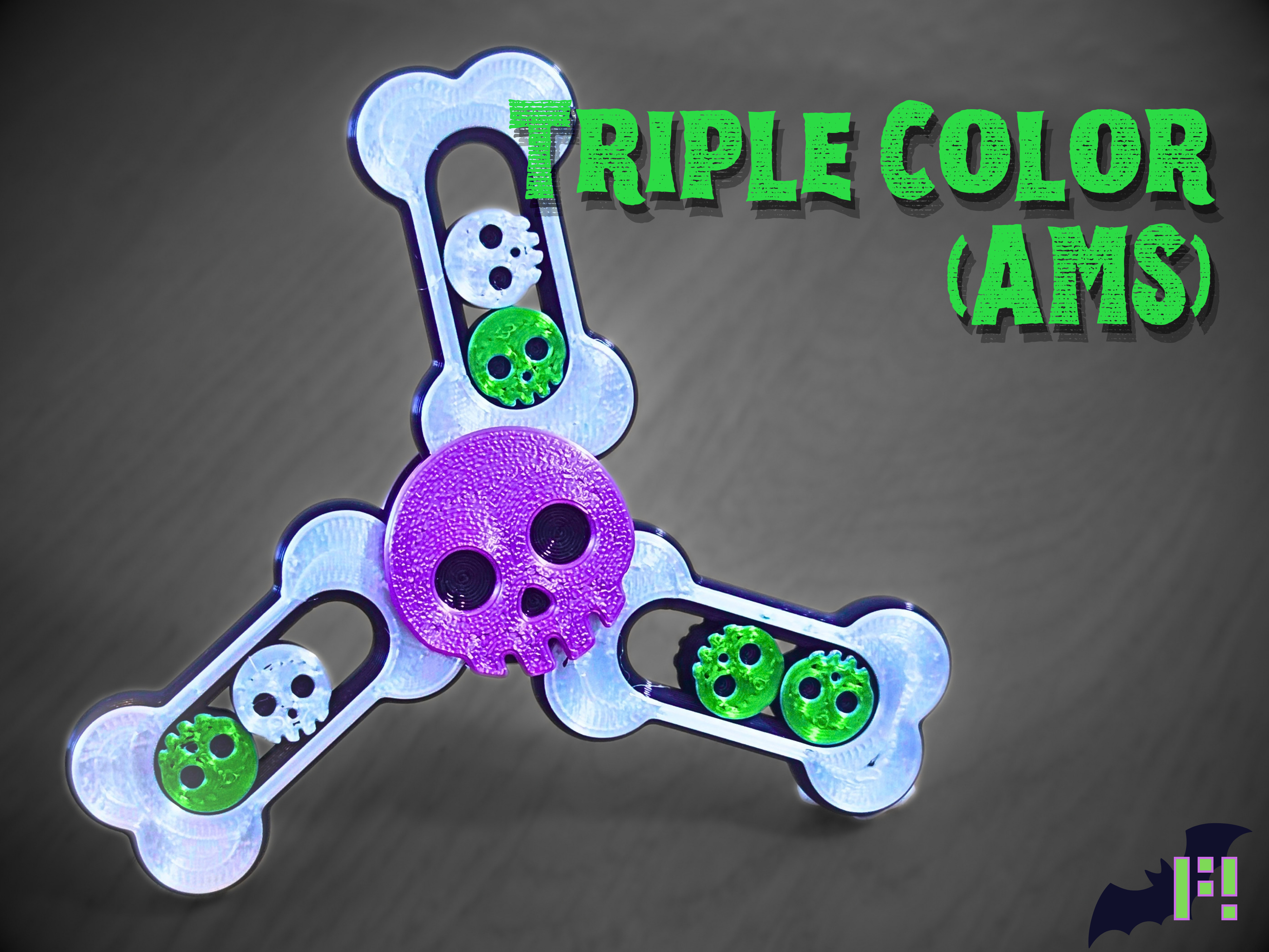 BoneSpin - Sliding Skull Fidget Spinner (55min) - 1