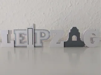 Leipzig - Schriftzug Aufsteller