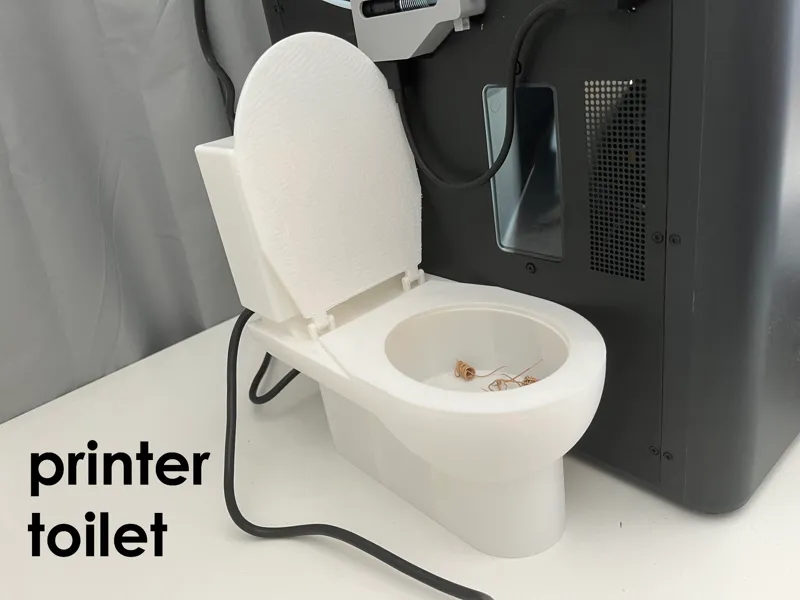printer toilet poop chute
