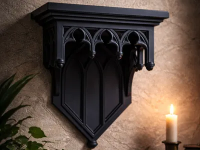 Gothic Wall Shelf – Ornate Medieval Style