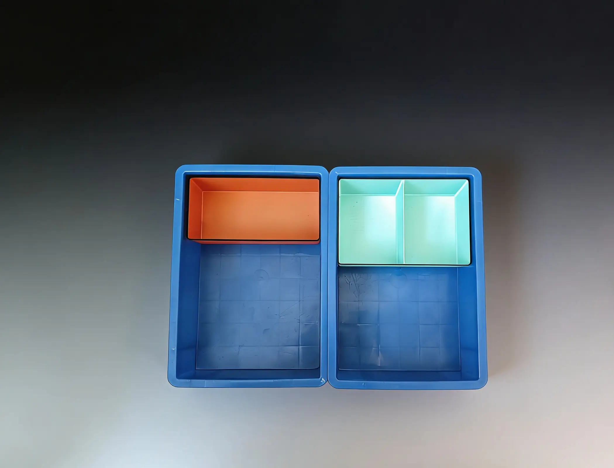Miniatura 2 do modelo 3D [工作台]周转箱分隔盒 收纳盒