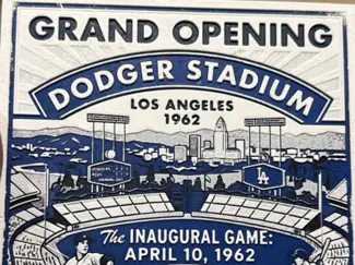 Dodger Stadium Grand Opening Poster