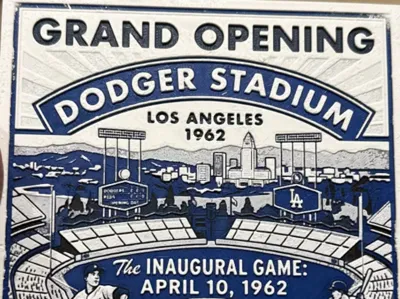 Dodger Stadium Grand Opening Poster