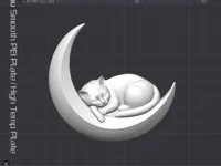 Magnet chat endormi sur la lune — photo 1