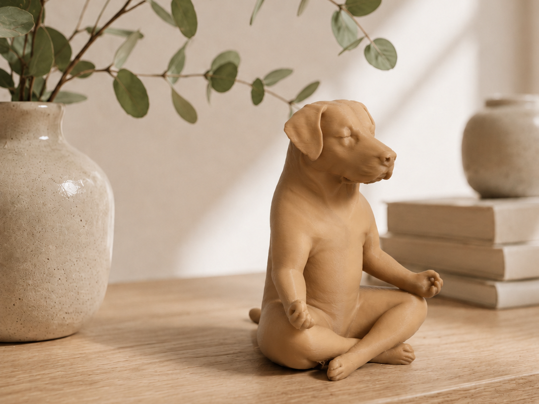 Meditating Labrador Retriever – Zen Lab Dog Statue