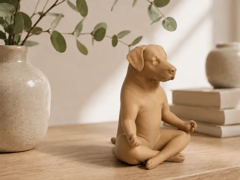 Meditating Labrador Retriever – Zen Lab Dog Statue