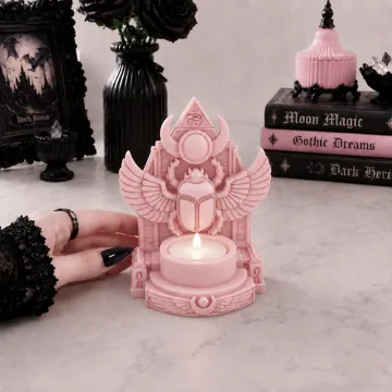 Accesorio de iluminación decorativa: Goth Egyptian Scarab LED Tealight Holder — vista de referencia 3