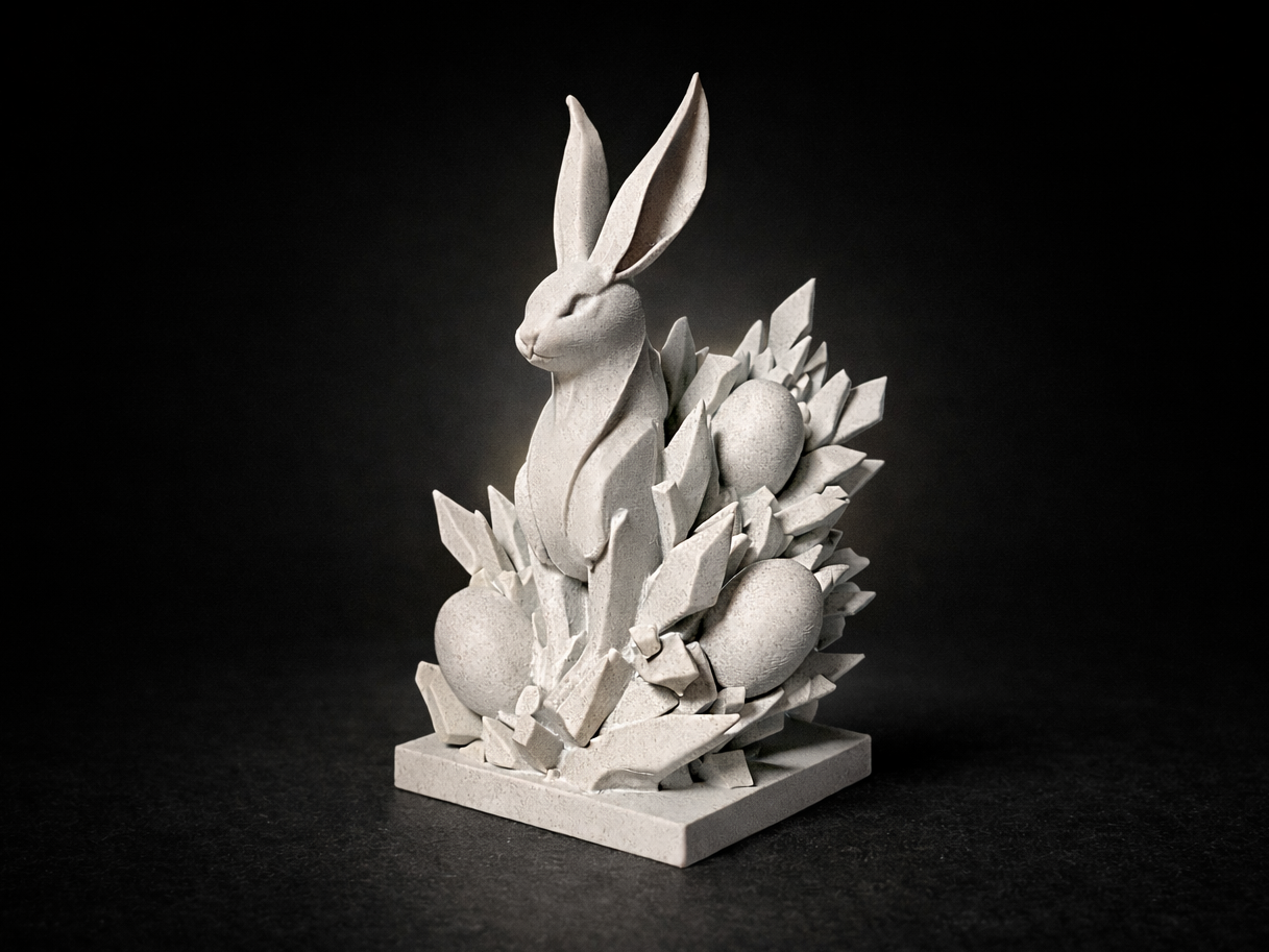 Crystal Easter Bunny Decorative 3D Print