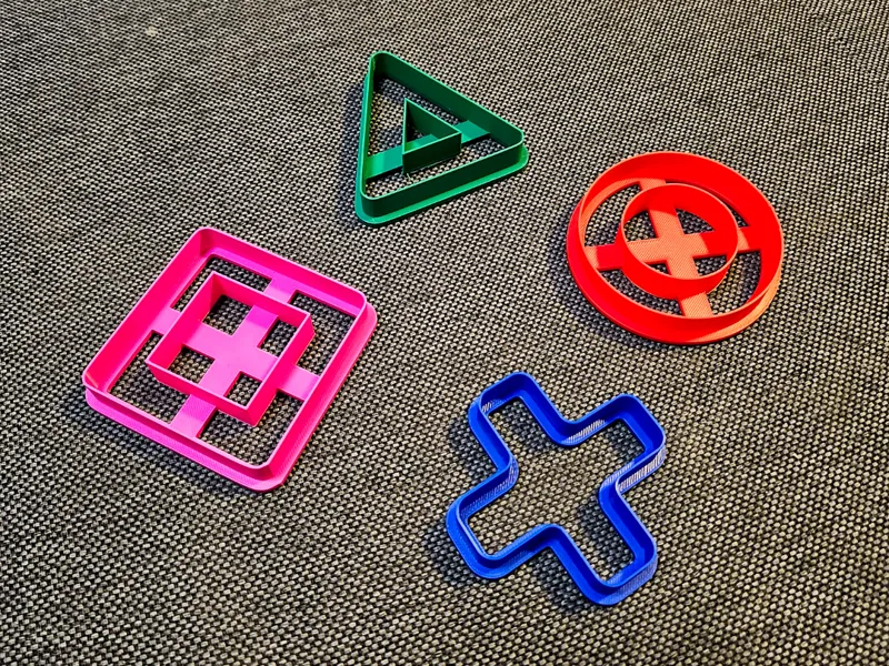 PlayStation Button Cookie Cutter Set