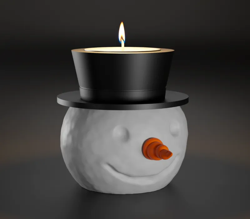 Snowman tealight