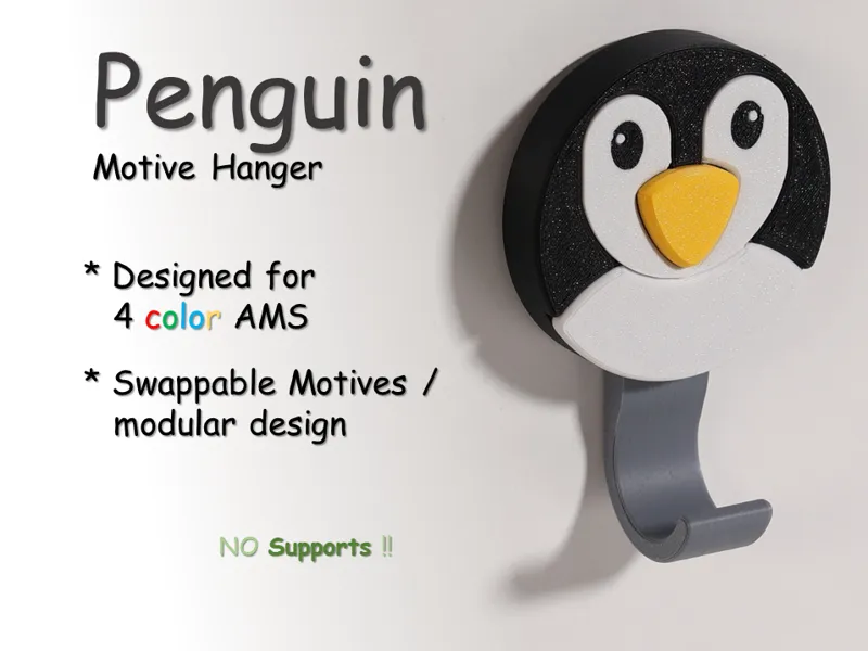 Penguin Motive Hanger / Kids Cloth Hanger
