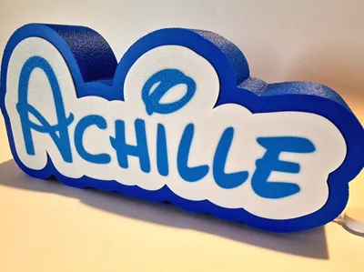 ACHILLE Name Lamp – 3D Printed LED Light