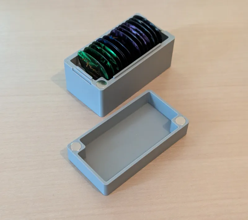 Magnetic Lid Guitar Pick Case Version 2