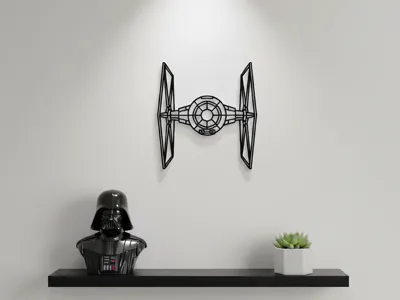 Minimalist TIE Fighter Wall Art / Star Wars