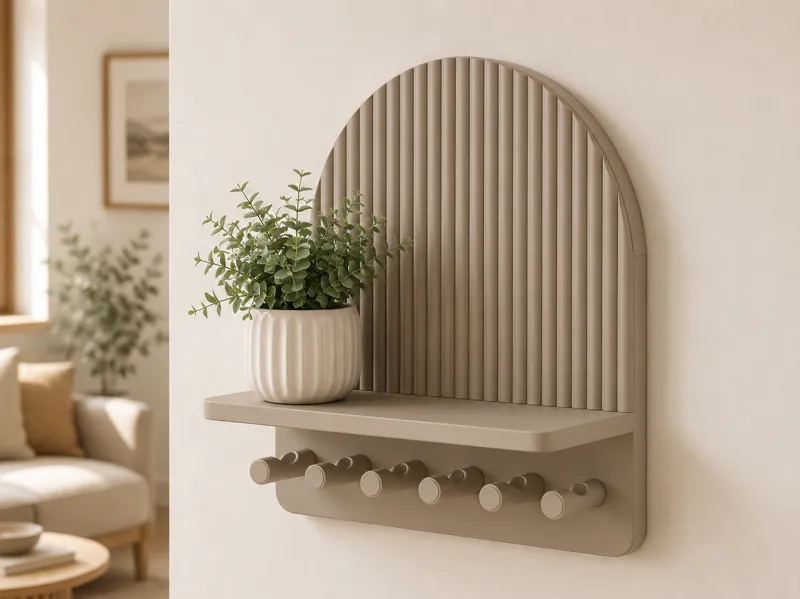 Nordic Arch Key Holder & Wall Shelf