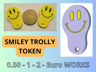 0.5-1-2 EURO Smiley Trolley Token - GETTONE