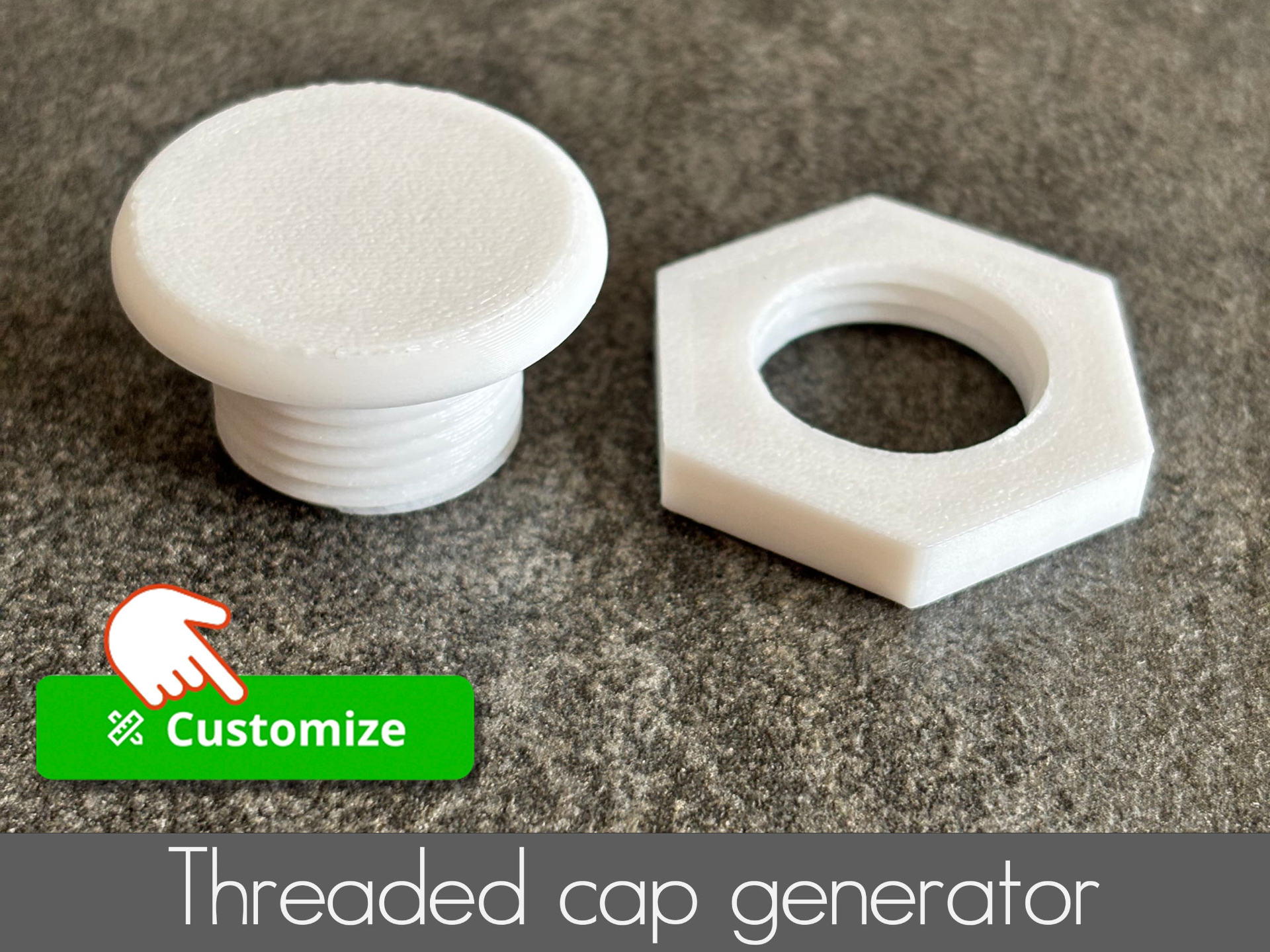 Threaded plug generator for panel hole