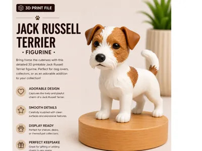Jack Russell Terrier Cute puppy toy figurine