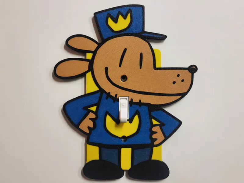 Dogman Single Gang Toggle Switch Plate Cover