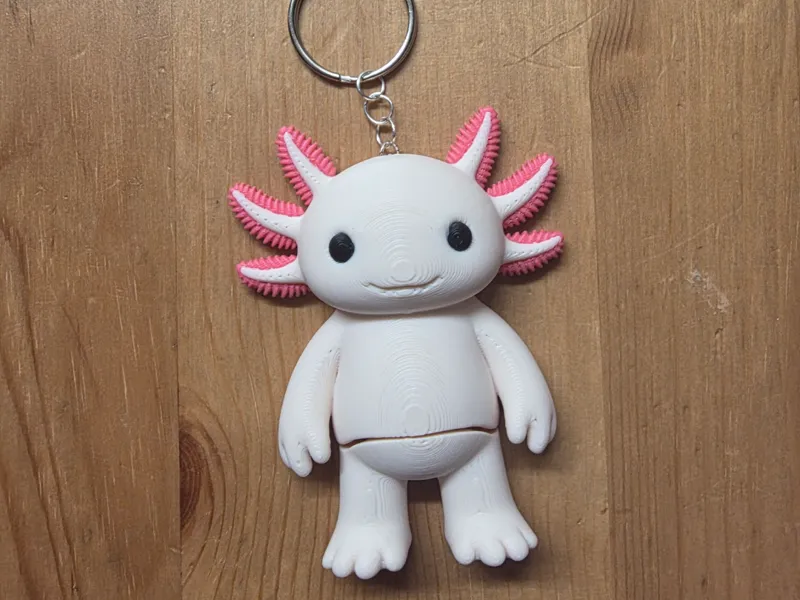 Flexi Axolotl Keyring