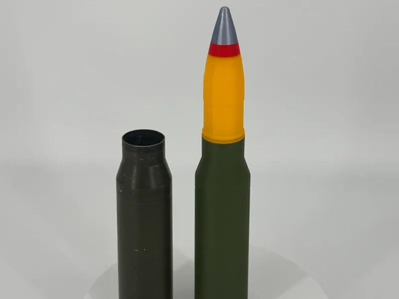 25mm HEI projectile and Brass