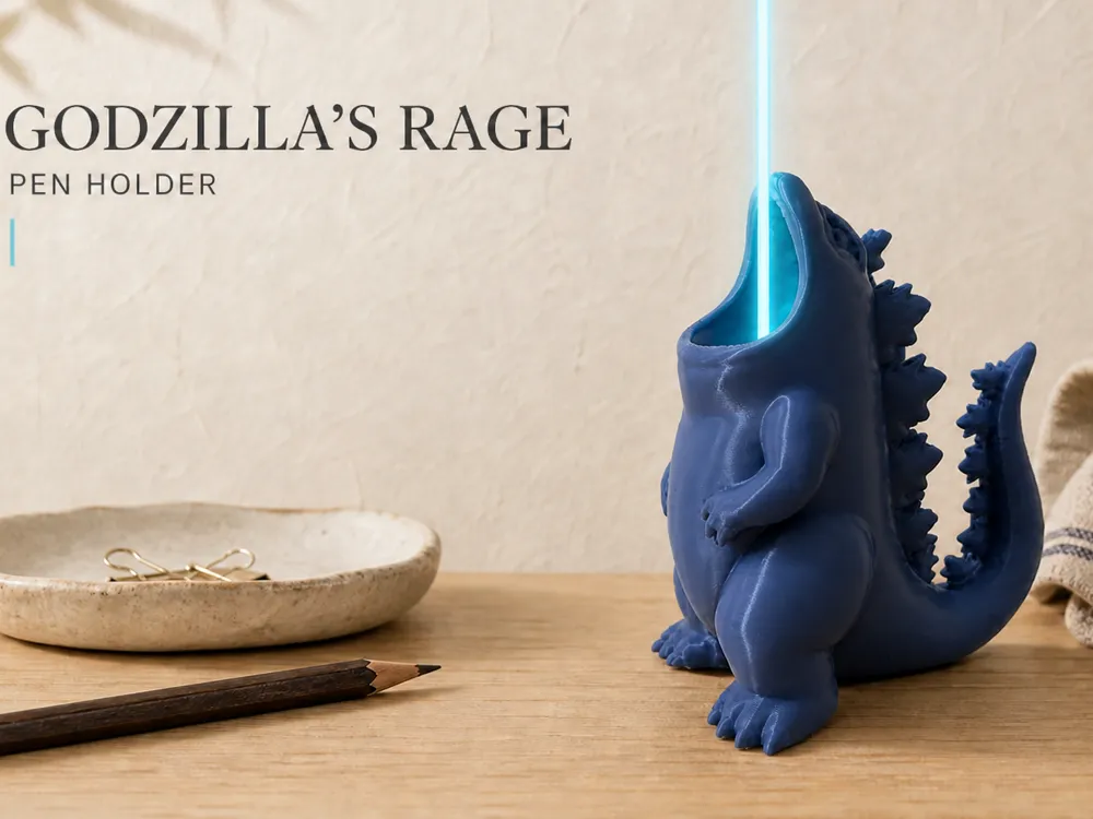 Soporte: Godzilla’s Rage Pen Holder. Referencia del modelo original.