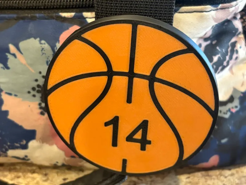 Basketball Charm for Purse or Bag Strap Customize
