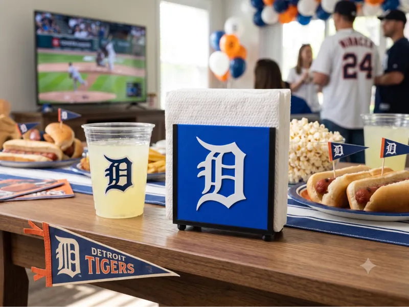 Interchangeable Napkin Holder - Detroit Tigers