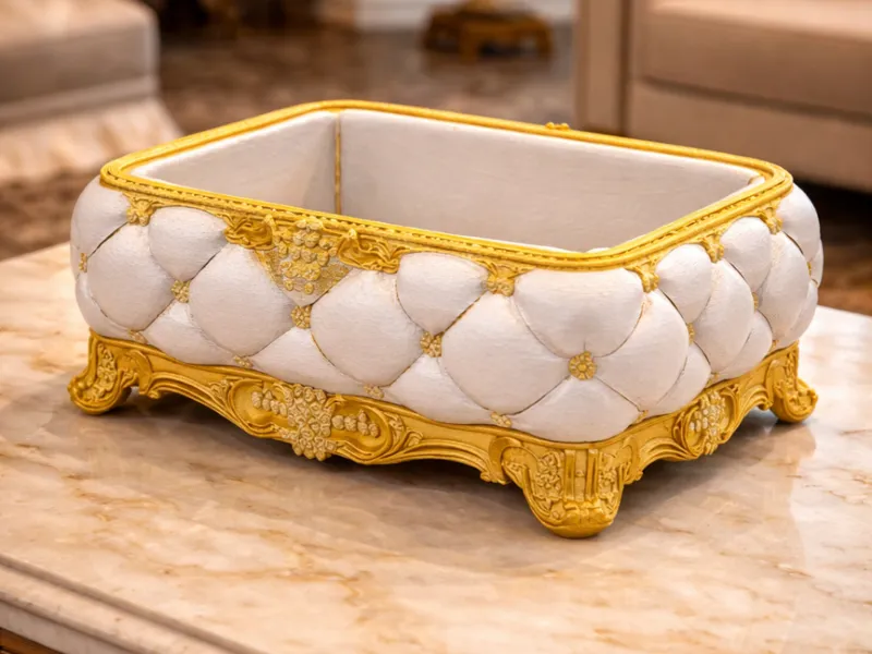 Luxury Quilted Decorative Container – Glamour