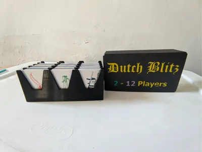 Dutch Blitz Vertical 3x4 Game Box for 2-12 Players with Note Slot