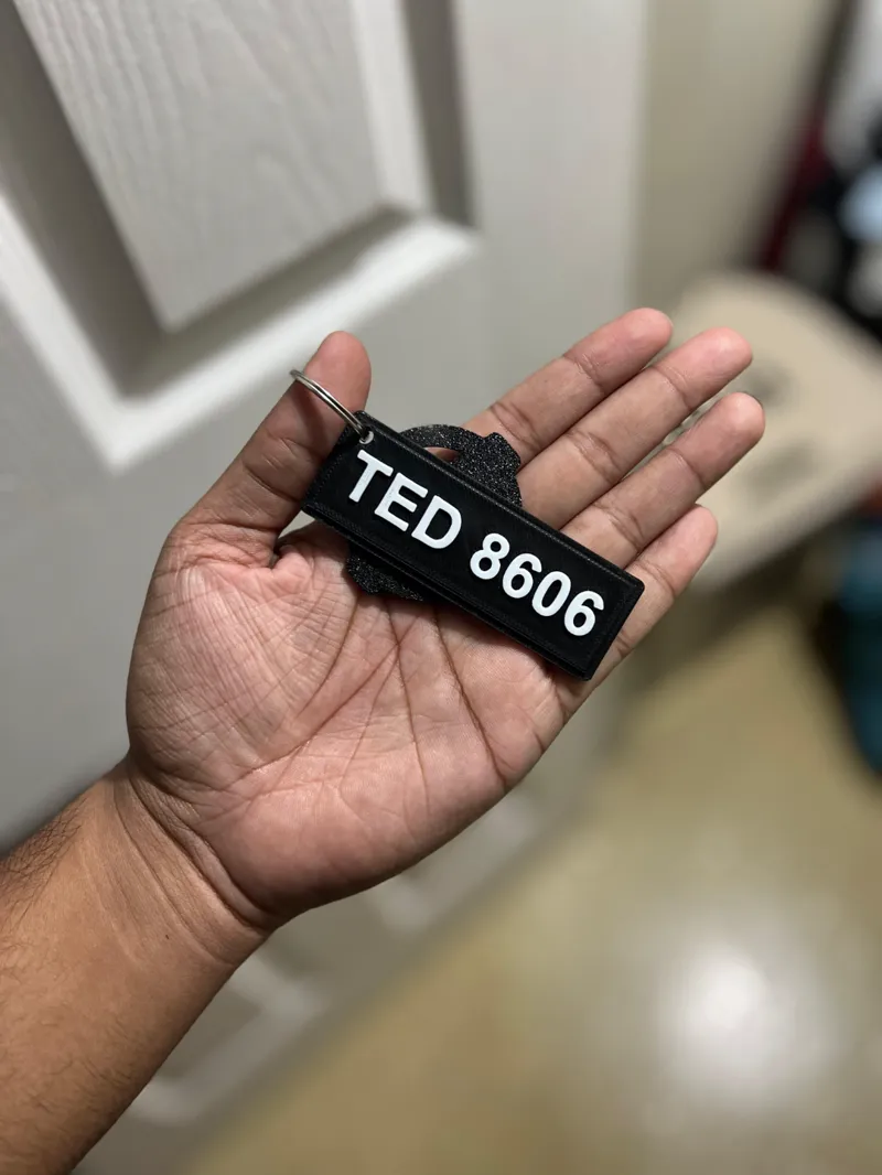 Number Plate Keychain
