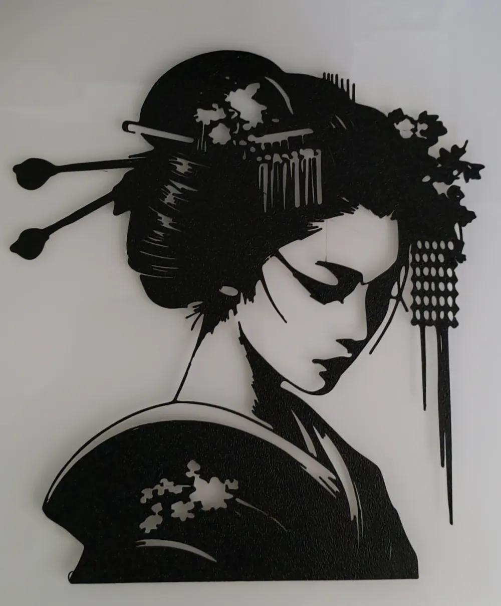 Wonderful Japanese Geisha 2d wall art home decor by TheWallArtGuy