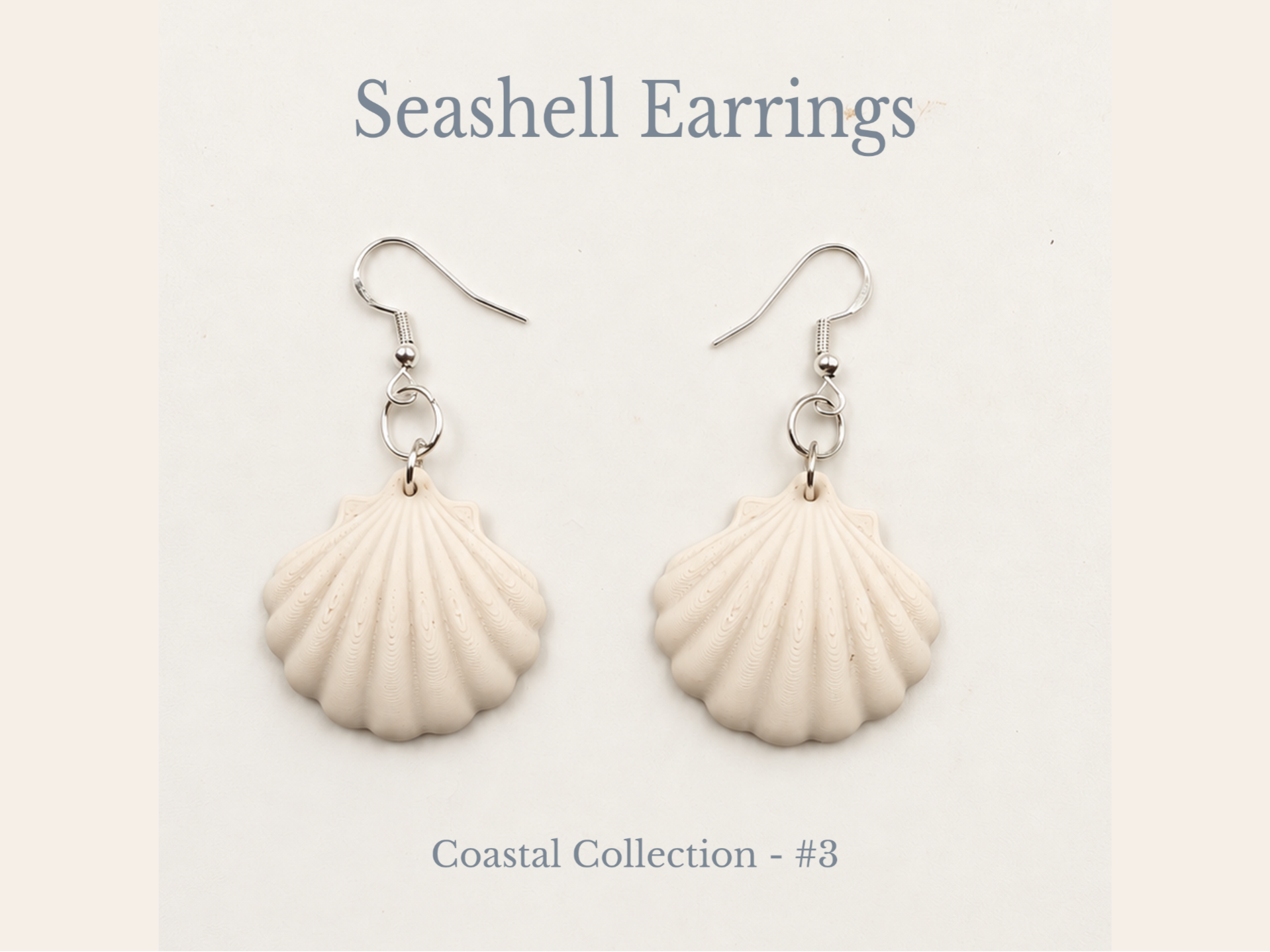 Seashell Earrings 3D model