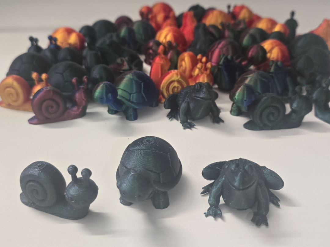 mini frog turtle snail 