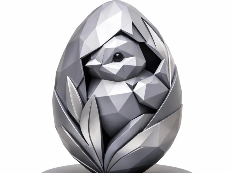 Ei Kücken Low Poly