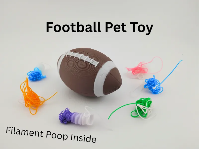 American Football Pet Toy (filament poop inside)