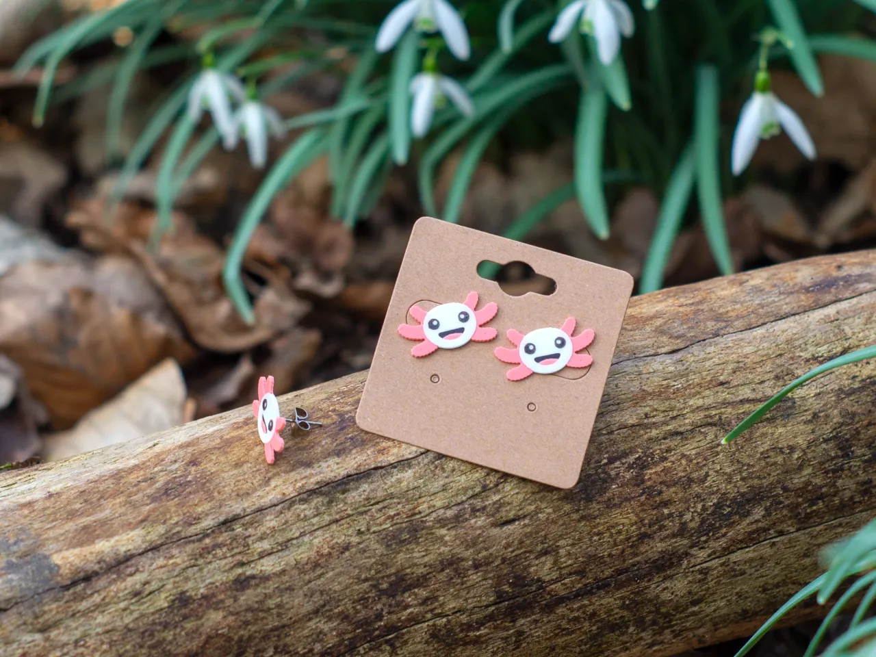 Axolotl Stud Earring view 3