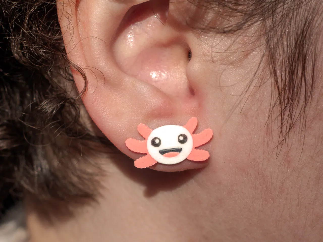 Axolotl Stud Earring view 4