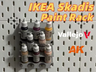 IKEA Skadis Paint rack for Vallejo AK Army 