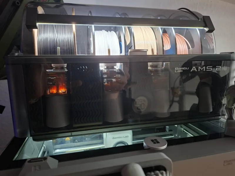 P2S AMS 2 Pro Led Beleuchtung ASA und PLA Profil