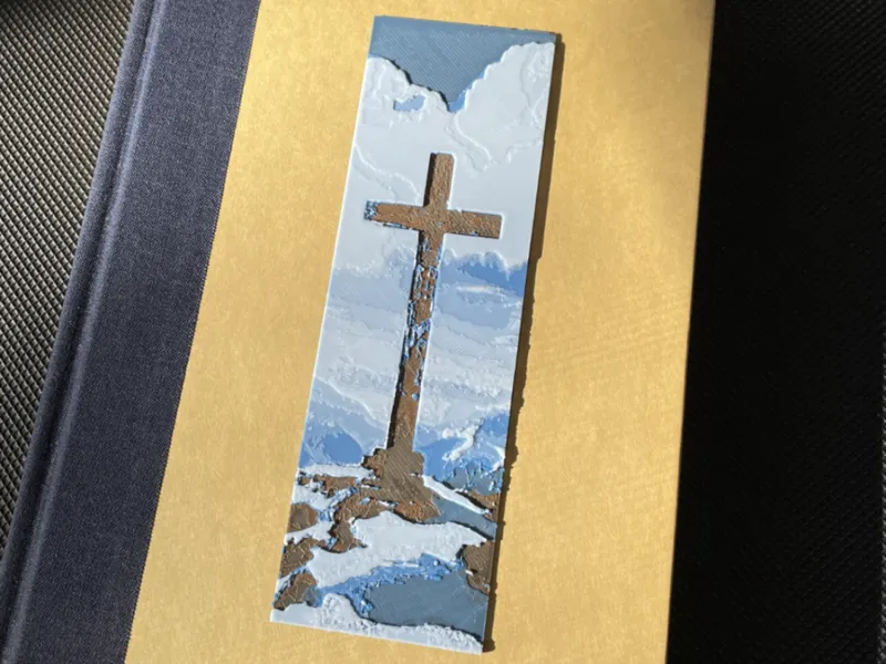 Mountaintop Cross Bookmark