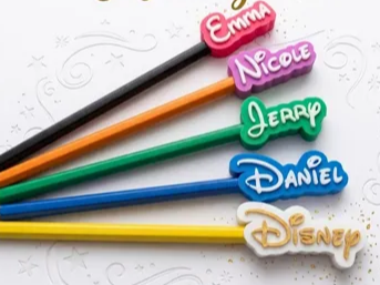 decorazione per matita con nome(Emily)stile Disney