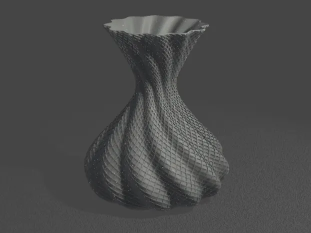 TwistMesh – dekorative Spiralvase