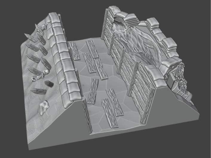 Modular trenches system: Straight supple trench